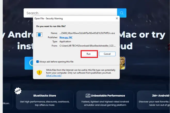 Uruchom BlueStacks Uruchom BlueStacks
