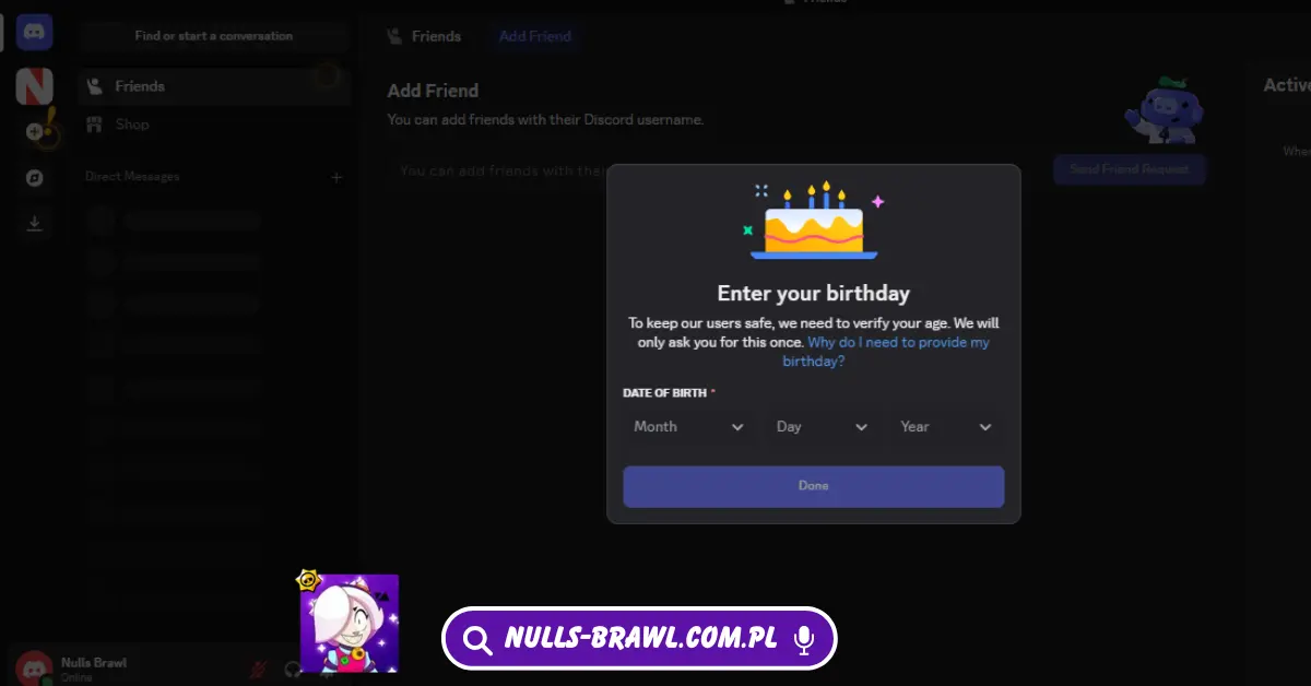 Ustaw datę urodzenia